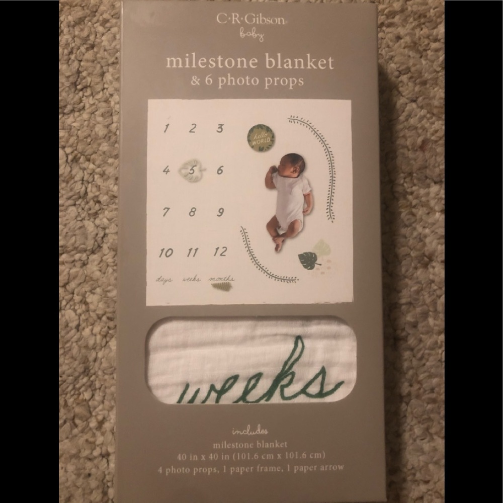 C.R. Gibson Milestone Blanket New